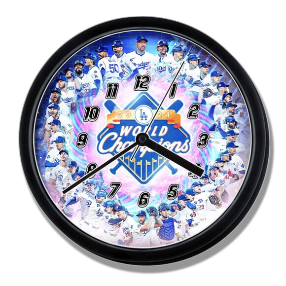 Los Angeles Dodgers World Series Campions 2024 CLOCK NEW - Picture 1 of 4